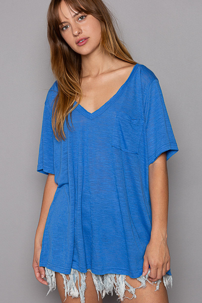 POL Favorite Slub V Neck Tee