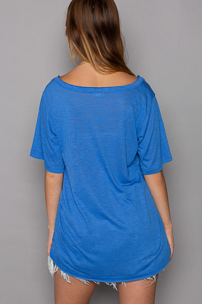 POL Favorite Slub V Neck Tee