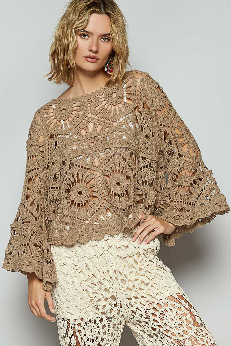 POL Crochet Love Top