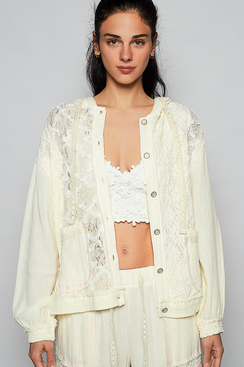 POL Amazing Mixed Media Jacket