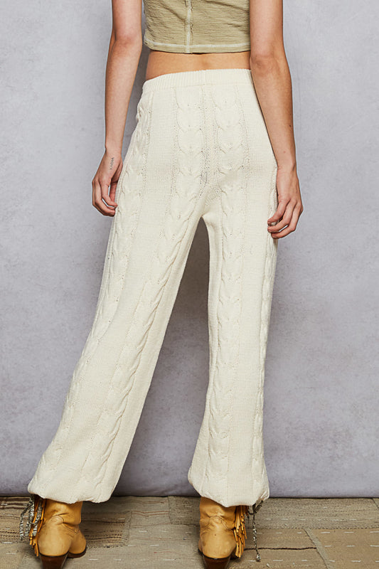 POL Cable Knit Sweater Pants
