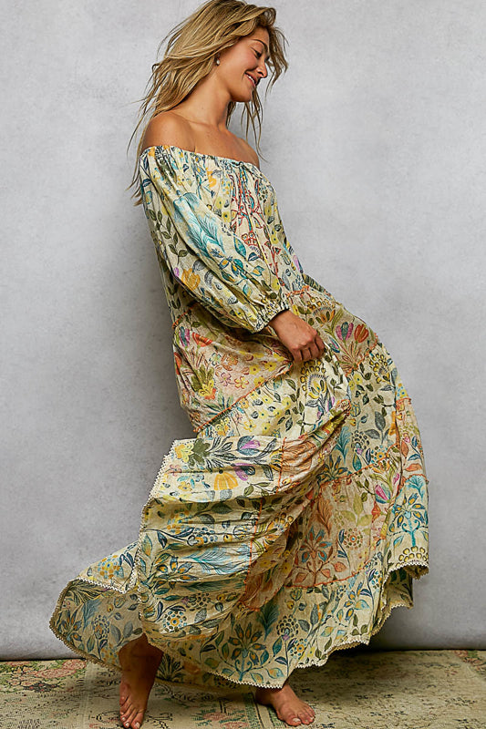 POL Romantic Flowing Floral Dress