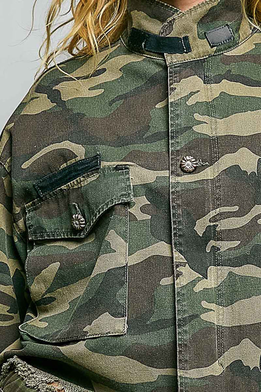 POL Oversized Camo Jacket