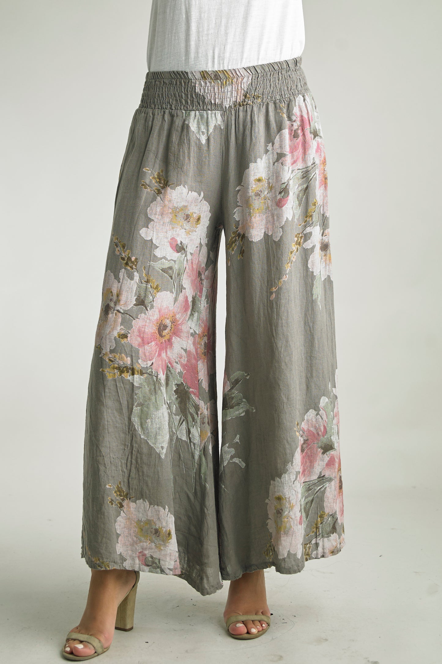 Tempo Paris Pretty Printed Linen Pants