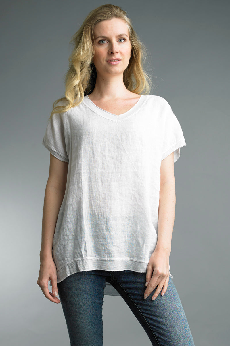 Tempo Paris Relaxed Windchime Linen Top