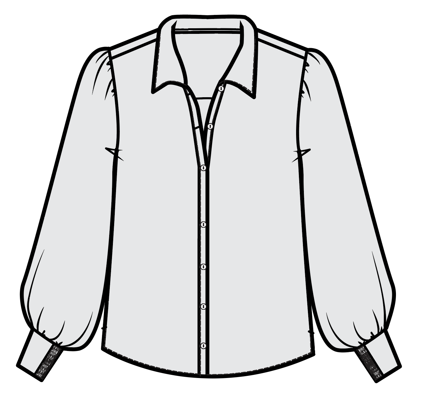 Veronica M Pilitan Collar Button Blouse - MEDIUM