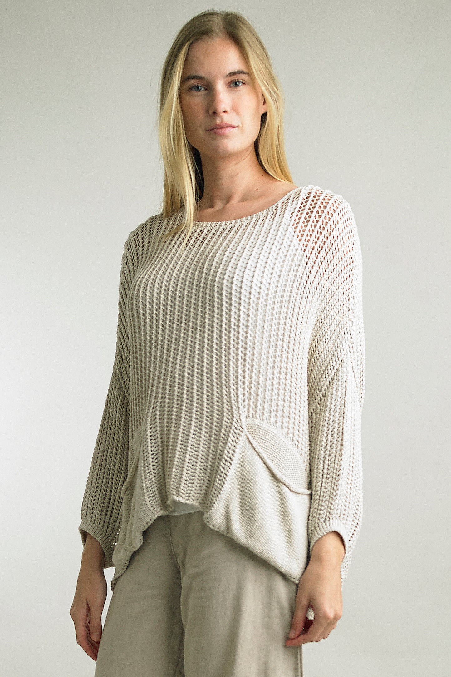 Tempo Paris Crochet Knit Top