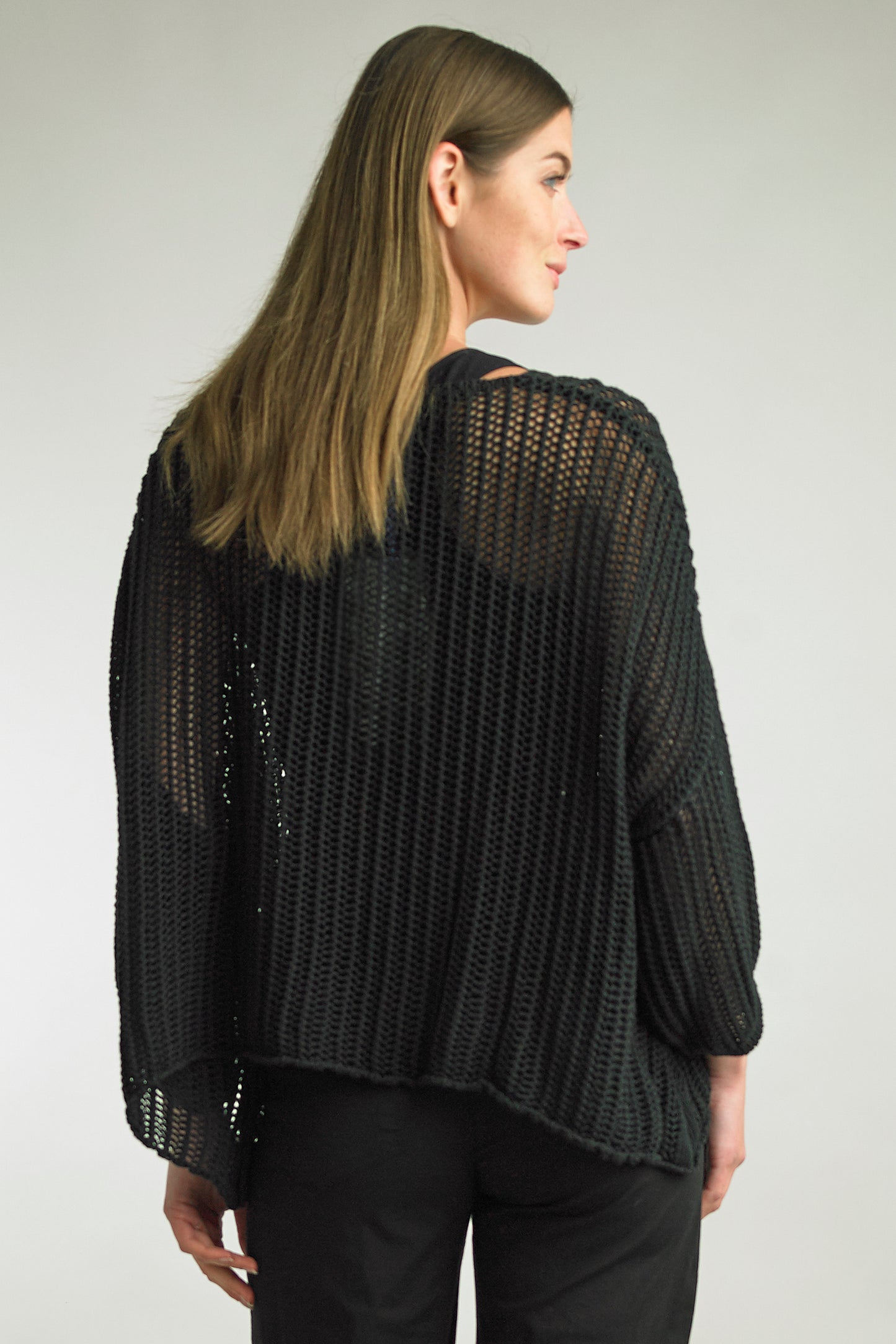 Tempo Paris Crochet Knit Top