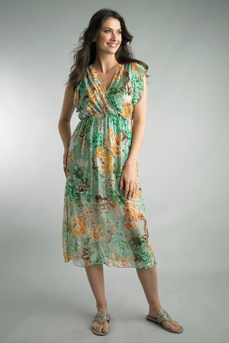 Tempo Pars Silk Floral Dress