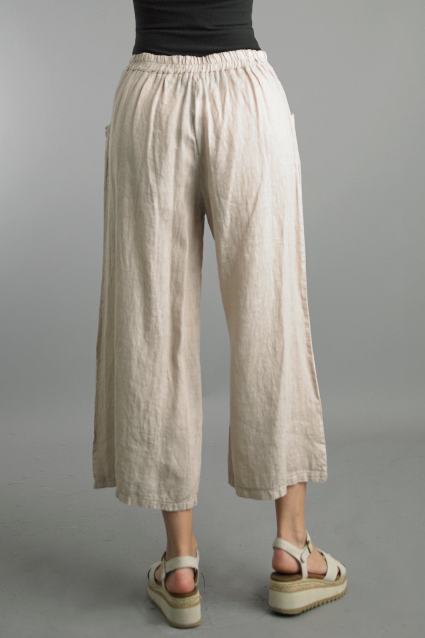Tempo Paris Comfy Linen Cropped Pants