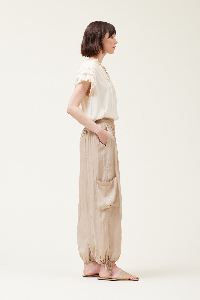 Grade & Gather Satin Cargo Pants