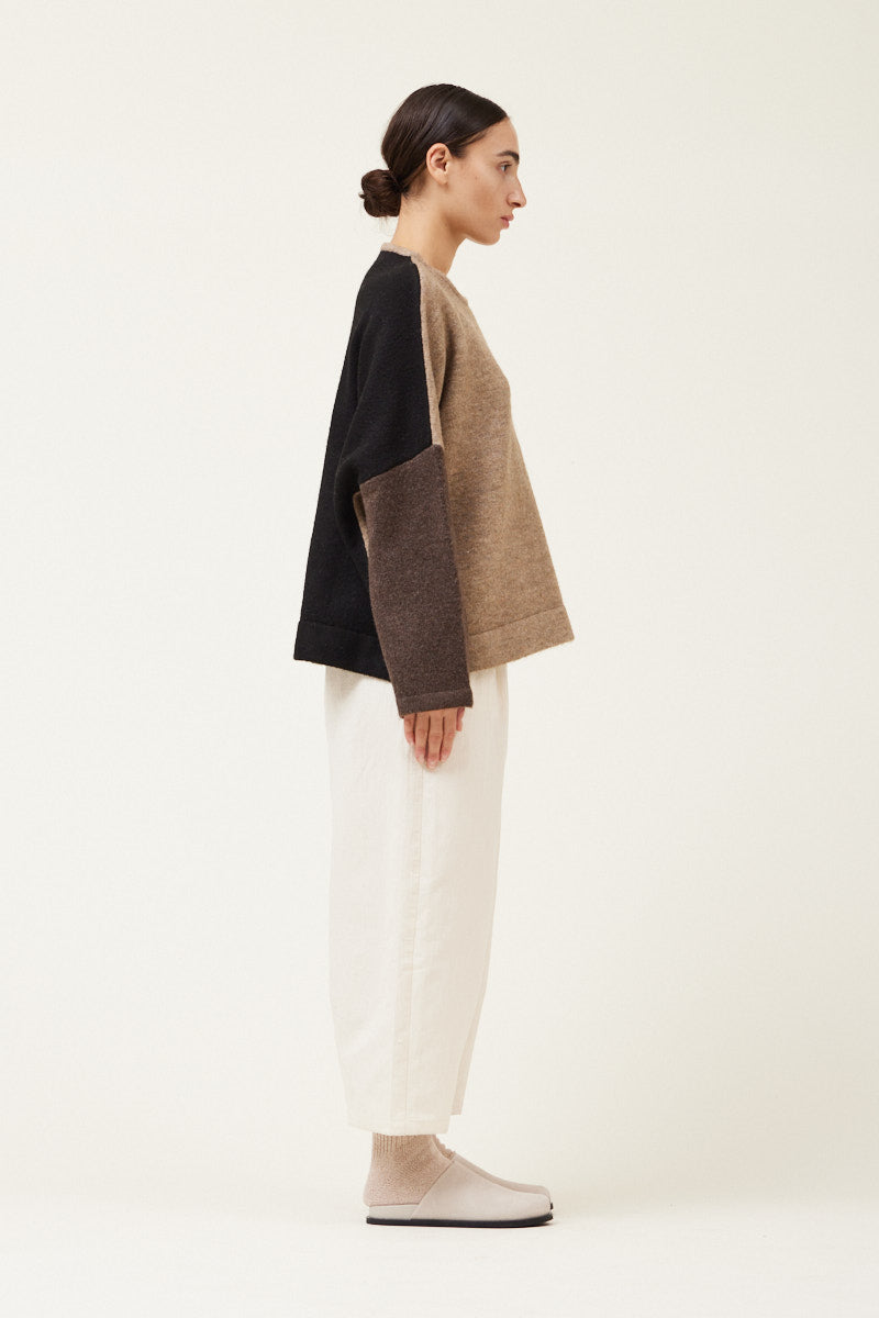 Grade & Gather Color Block Pullover Sweater - MEDIUM