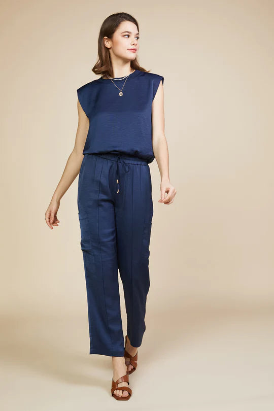 Skies Are Blue Relaxed Utility Pintuck Pants - LARGE
