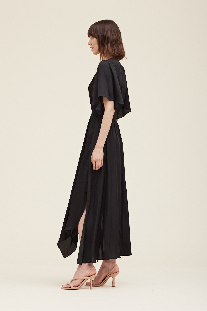 Grade & Gather Unbalanced Skirt Maxi Dress