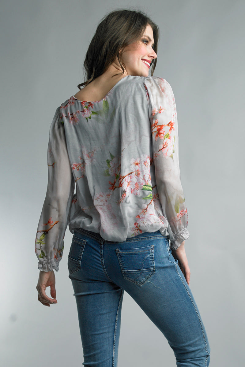 Tempo Paris Silky Flowers Blouse
