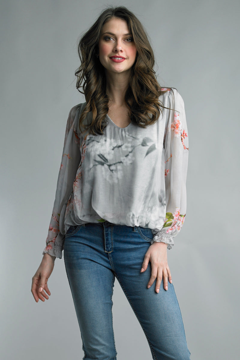 Tempo Paris Silky Flowers Blouse