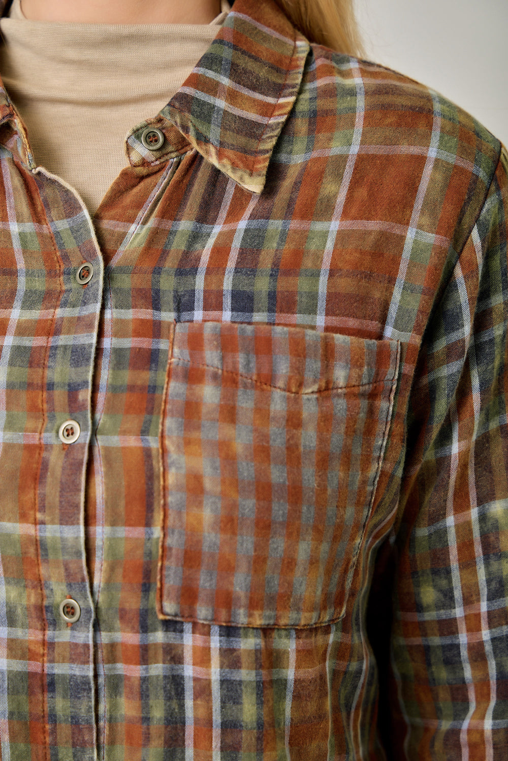 Mystree Softest Mixed Plaid Top