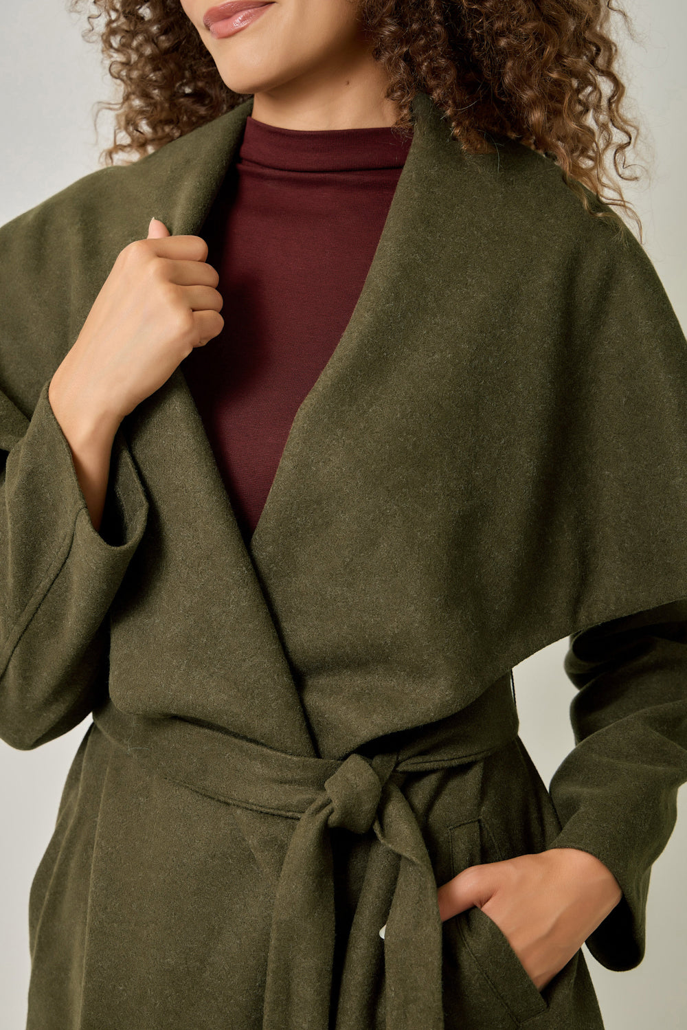 Mystree Lux Collar Long Coat
