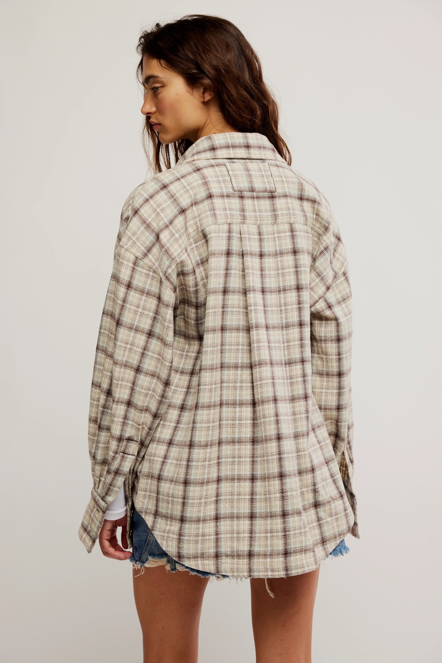Free People Ashley Plaid Top