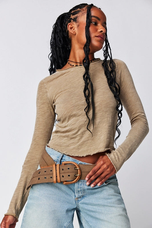 Free People Be My Baby Top - XS BLACK