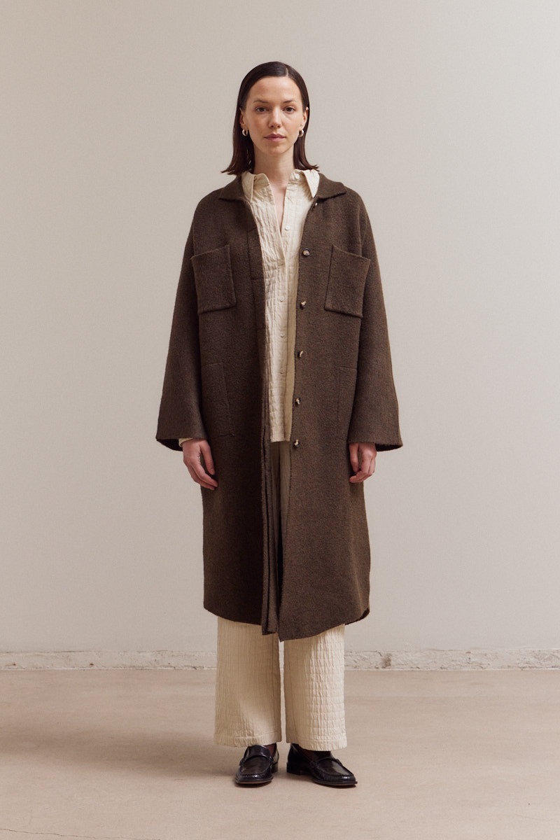 Grade & Gather Hidden Button Knit Jacket