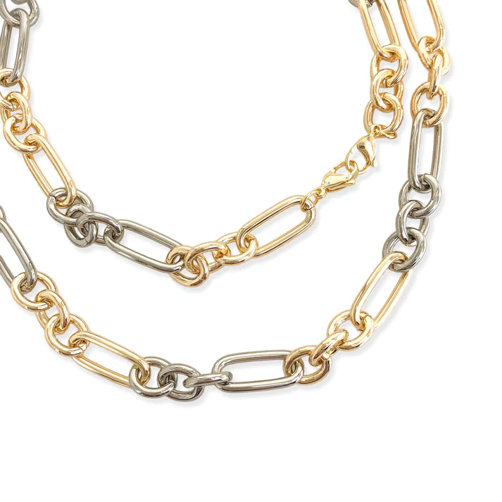 2 Tone Lightweight Long Necklace