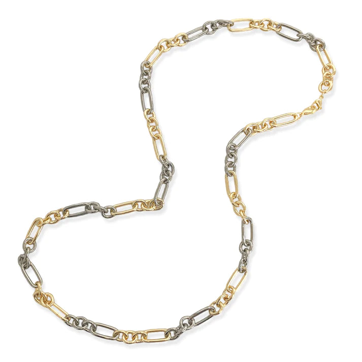 2 Tone Lightweight Long Necklace