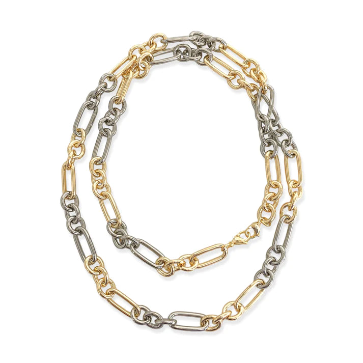 2 Tone Lightweight Long Necklace