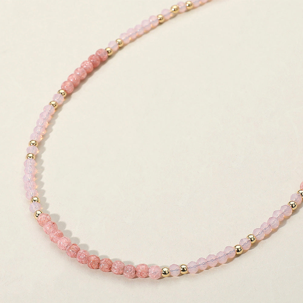 Natural Faceted Stone Choker Necklace
