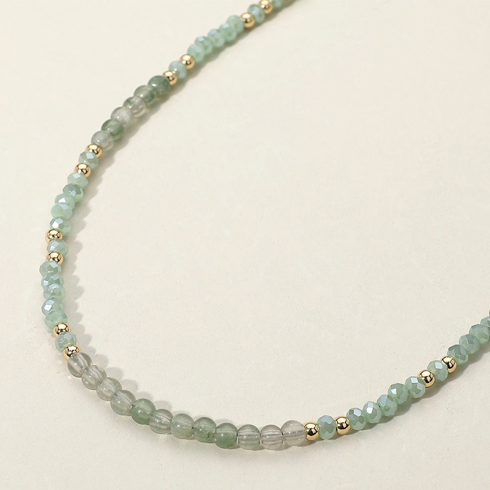 Natural Faceted Stone Choker Necklace