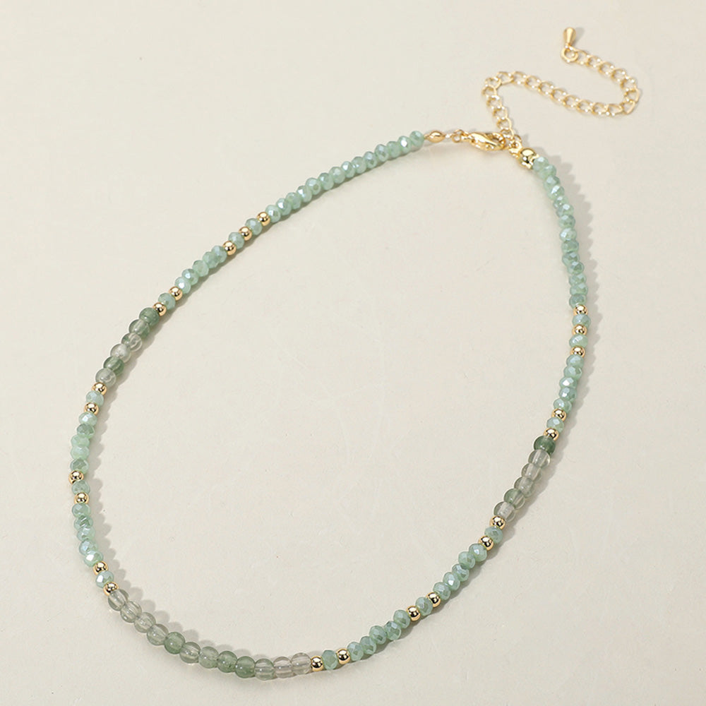 Natural Faceted Stone Choker Necklace