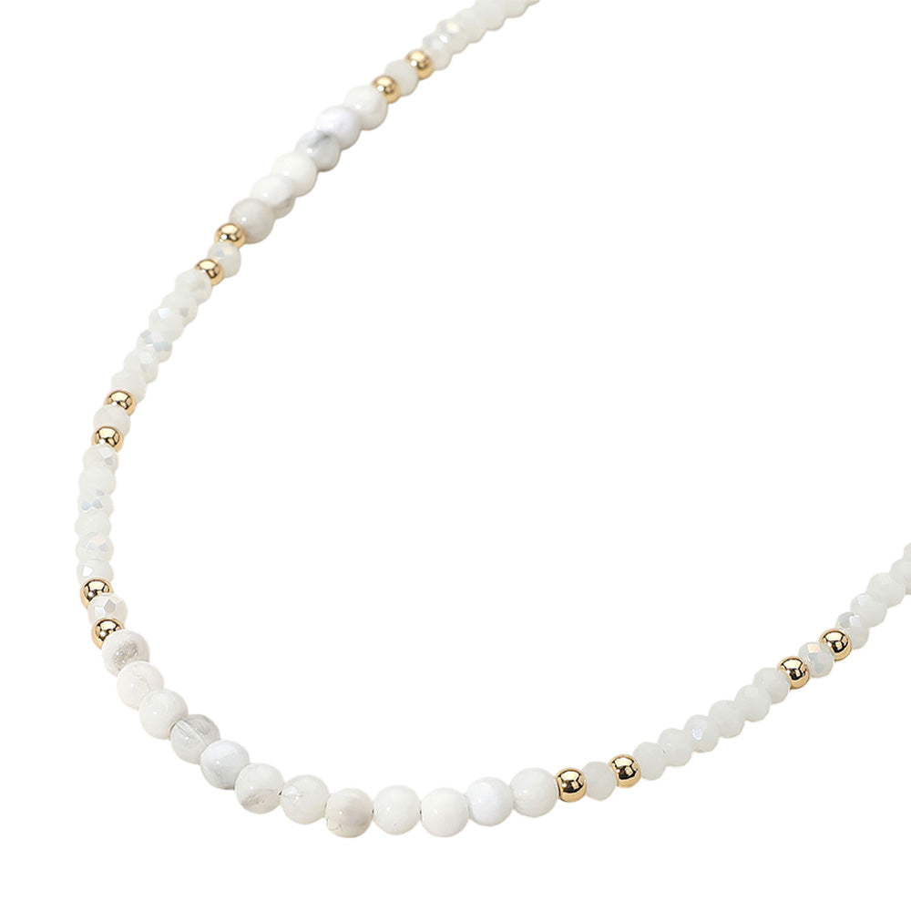 Natural Faceted Stone Choker Necklace