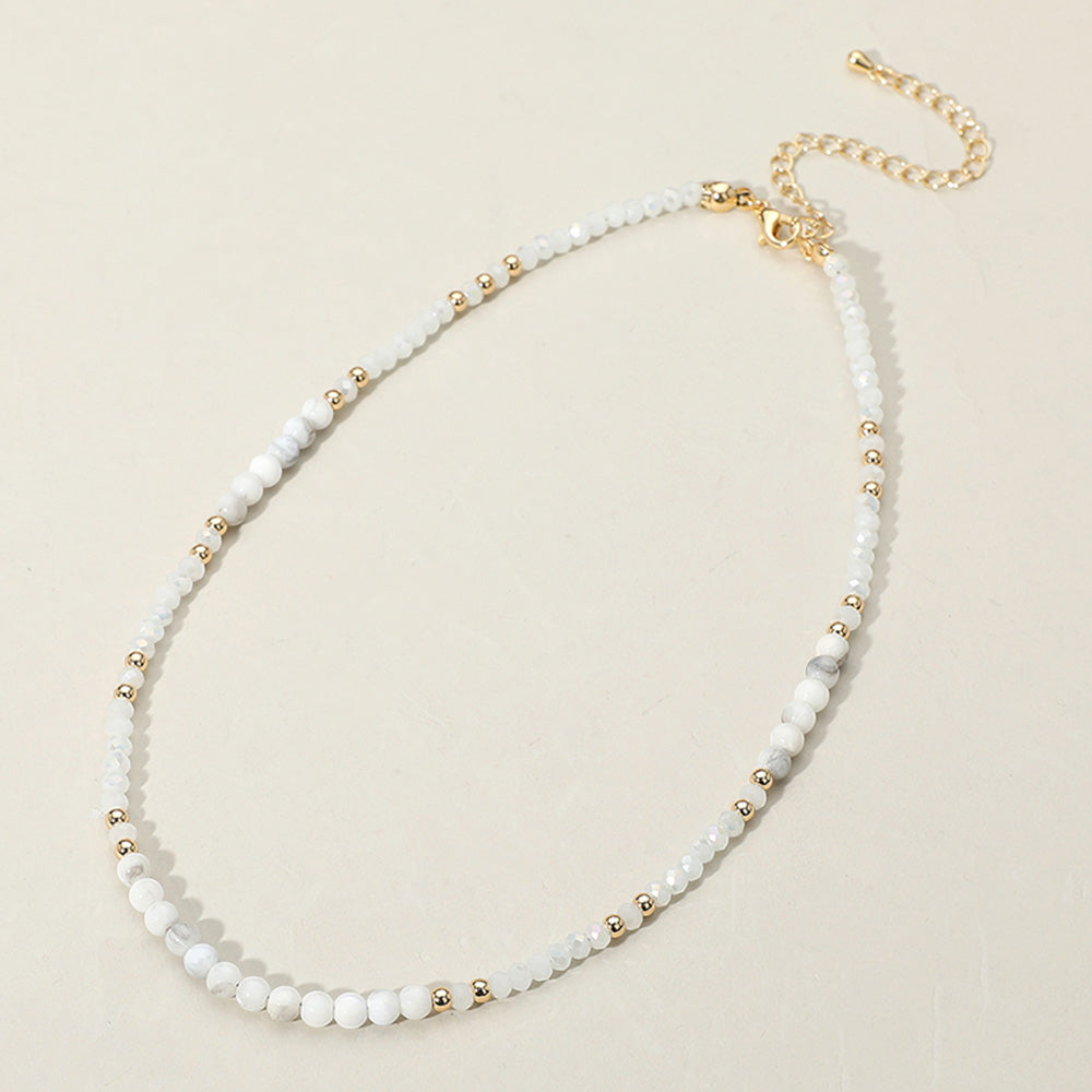 Natural Faceted Stone Choker Necklace