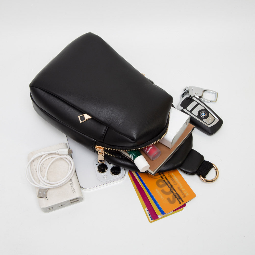 Faux Leather Sling Bag