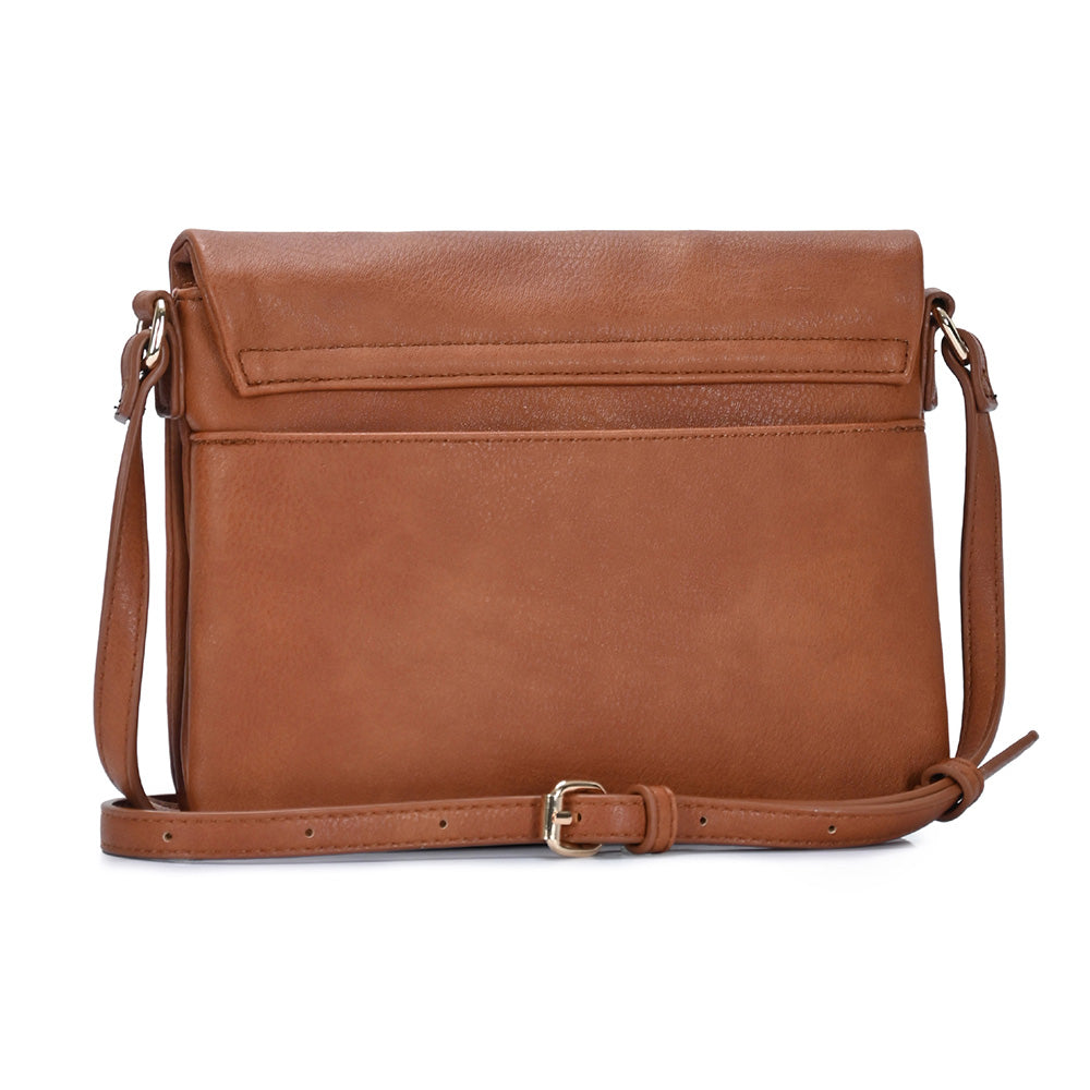 Faux Leather Envelope Crossbody Bag
