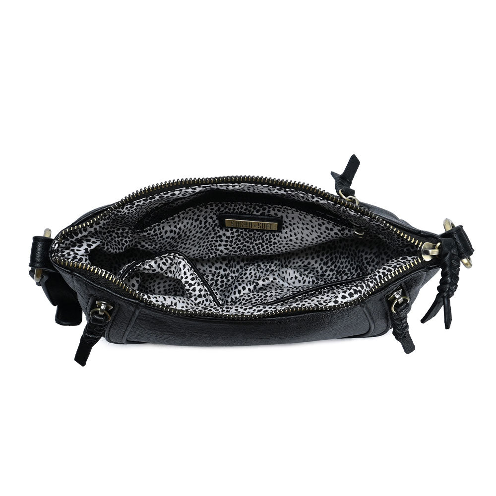 Faux Leather Compact Crossbody Bag