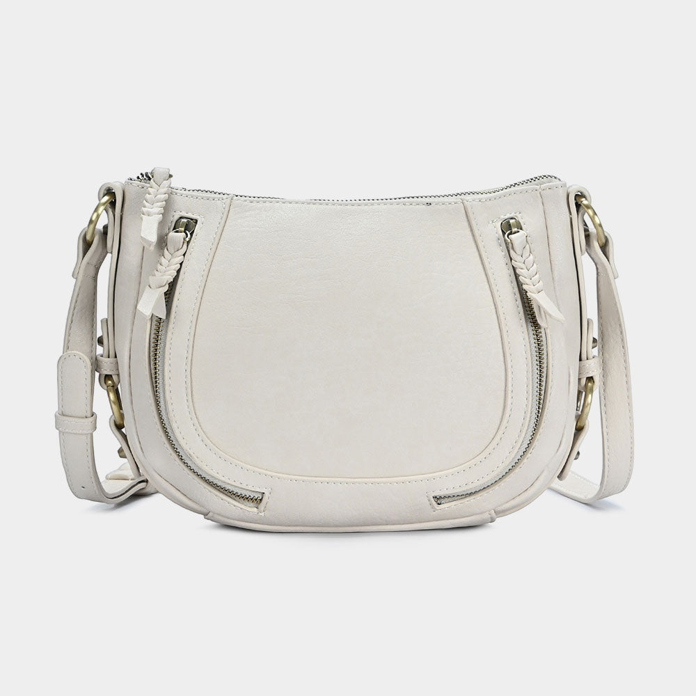 Faux Leather Compact Crossbody Bag