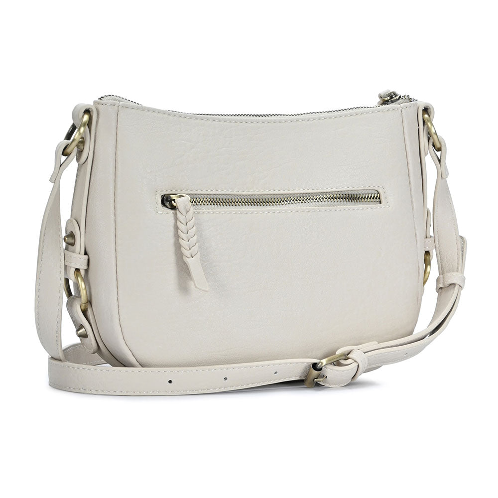 Faux Leather Compact Crossbody Bag
