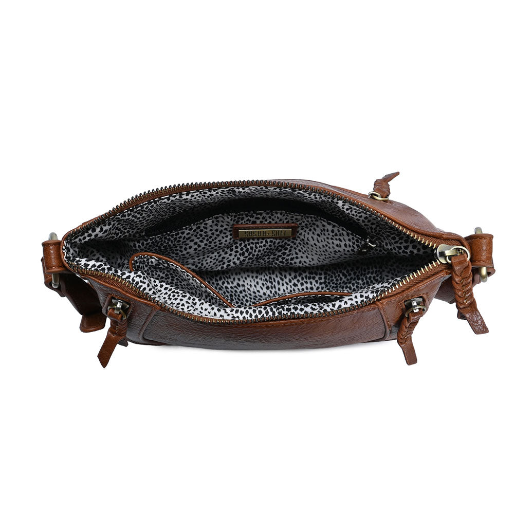 Faux Leather Compact Crossbody Bag