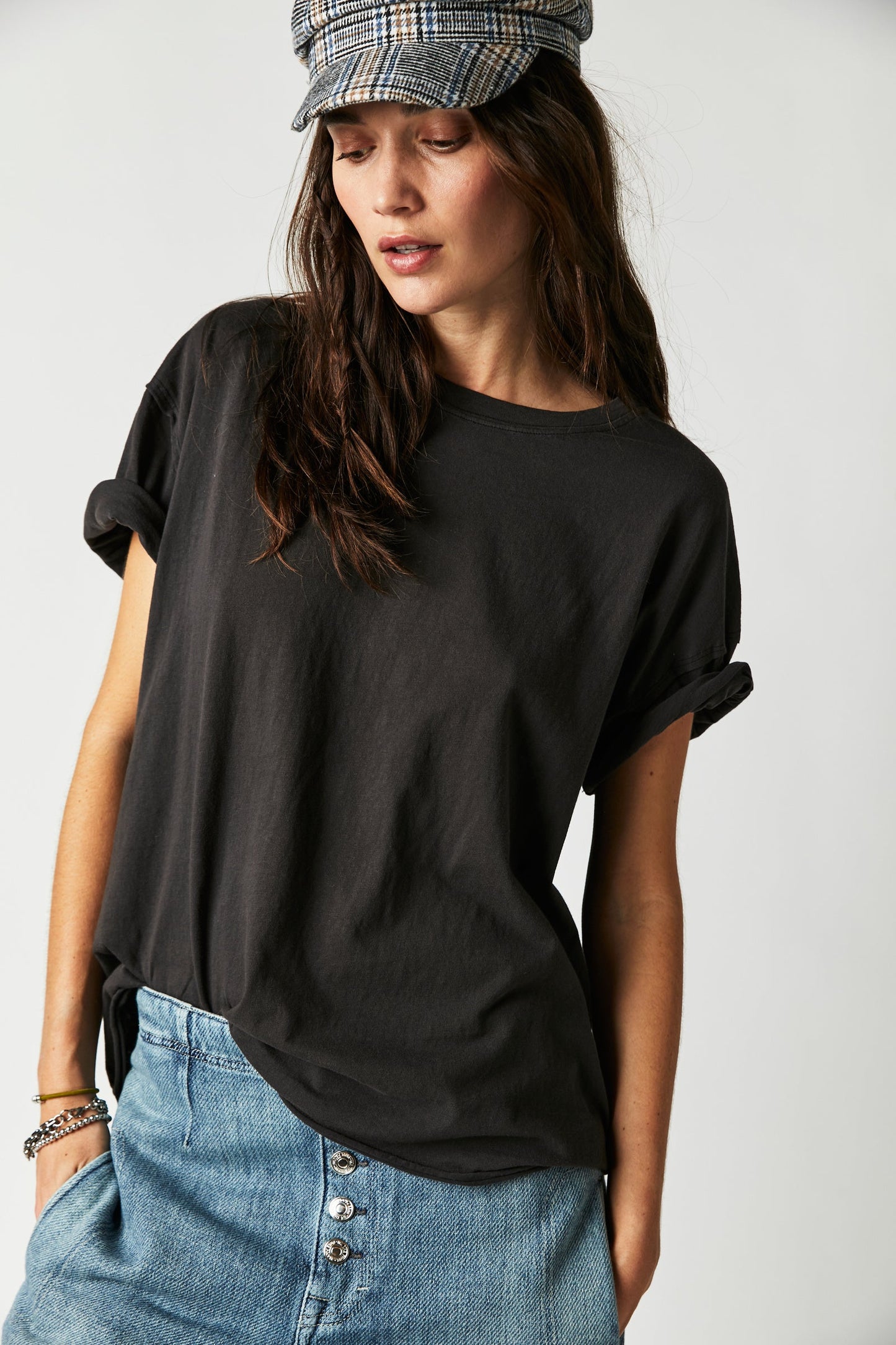 Free People Cotton Nina T Shirt Top