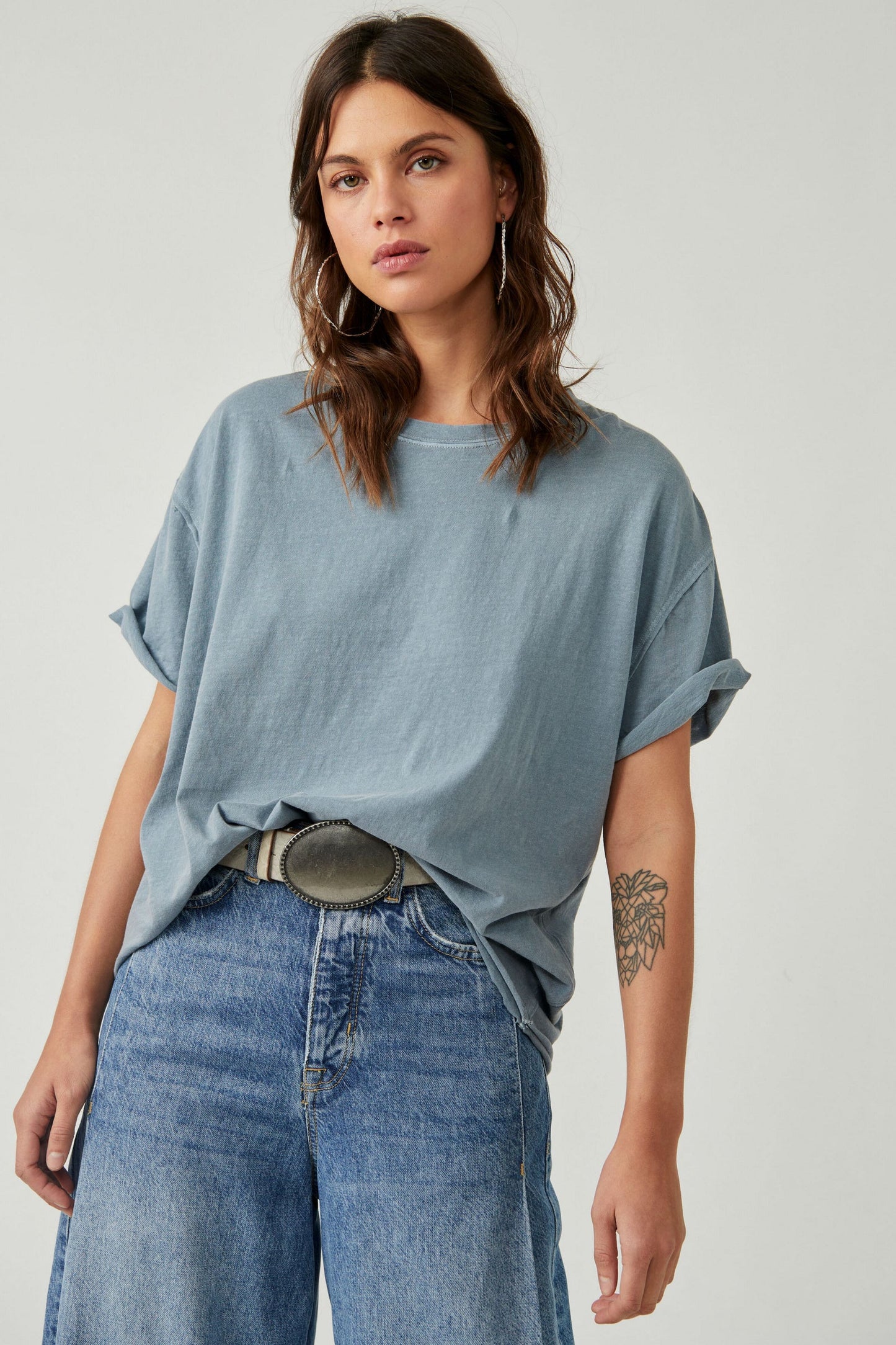Free People Cotton Nina T Shirt Top