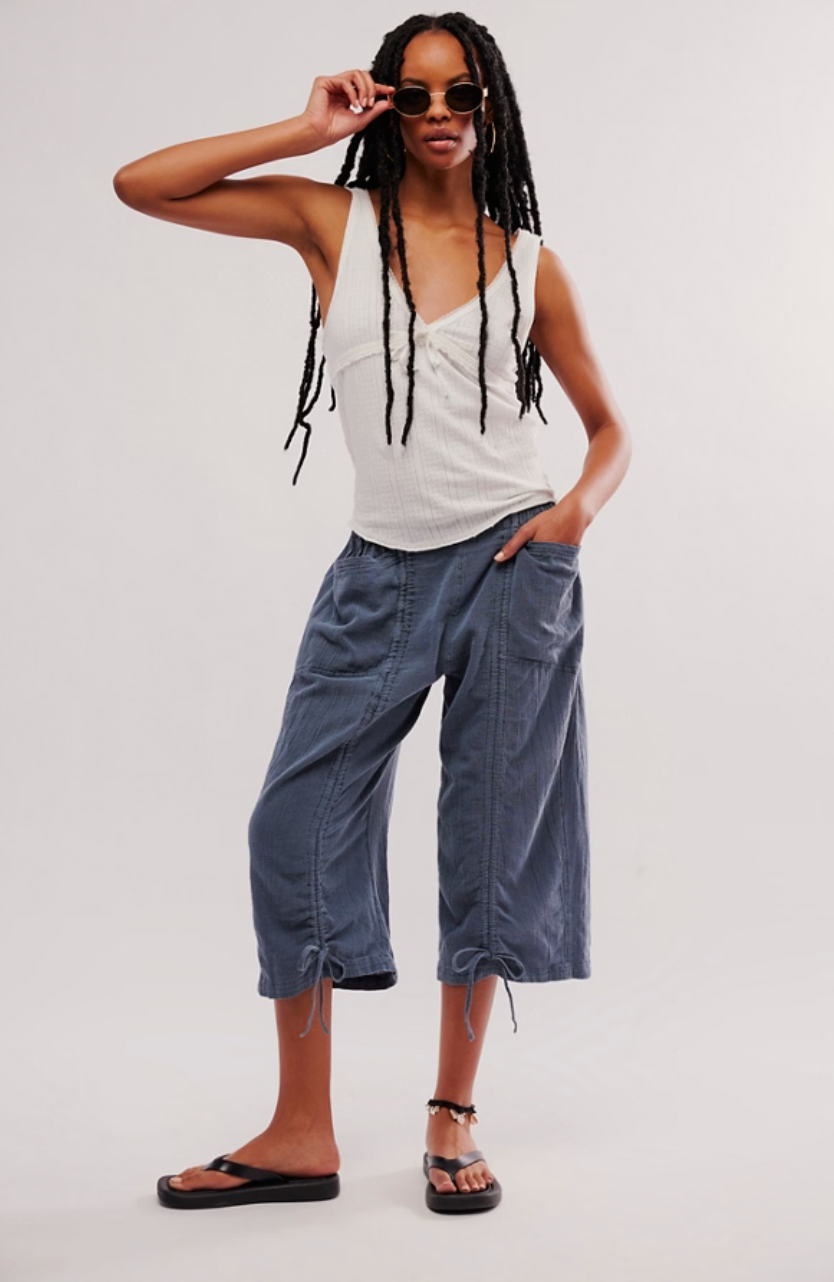 Free People Gianna Ruched Gaucho Pant