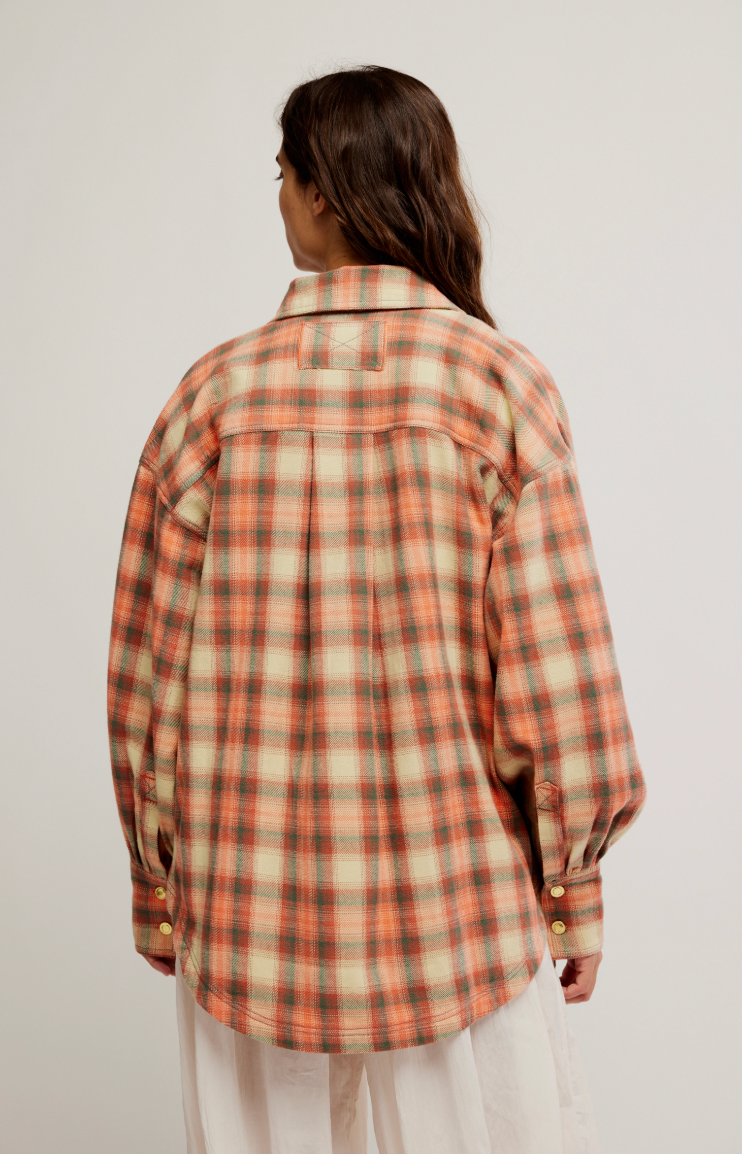 Free People Ashley Plaid Top