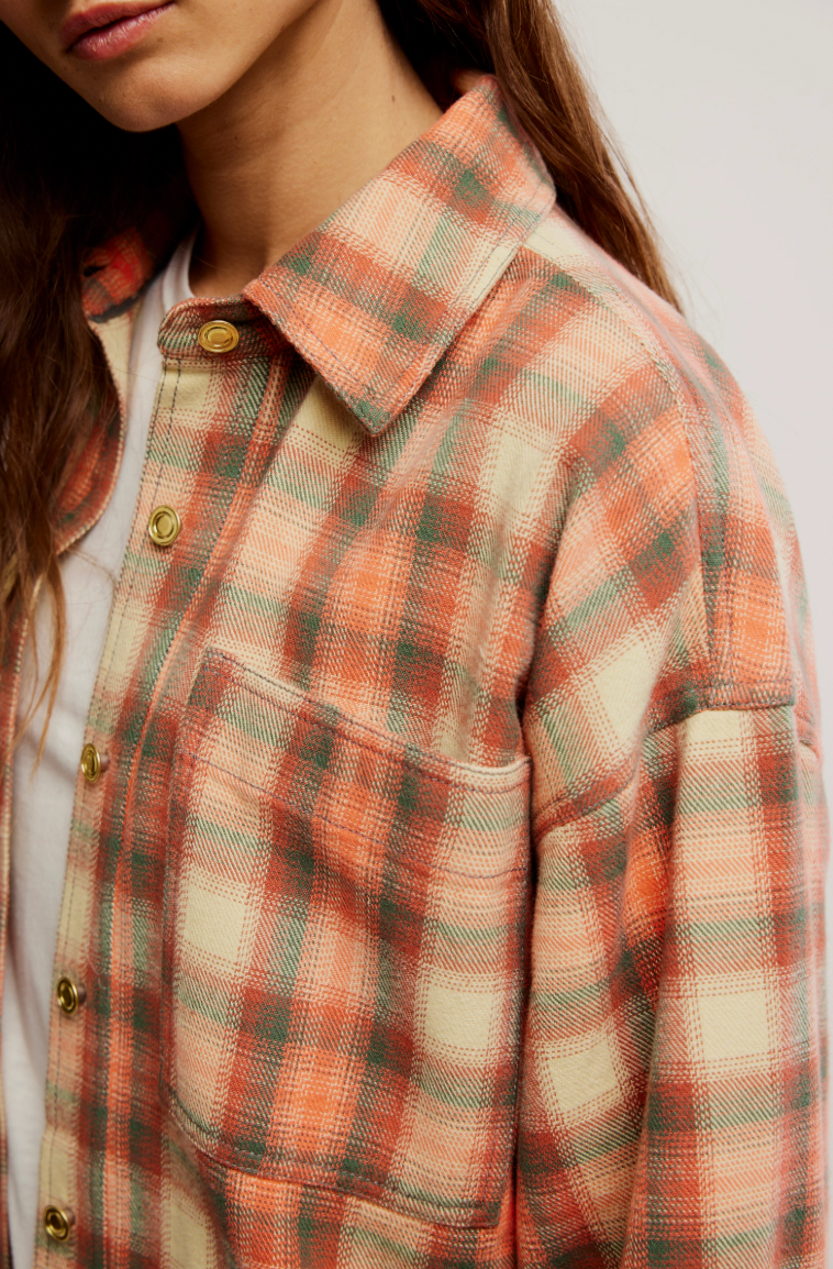Free People Ashley Plaid Top