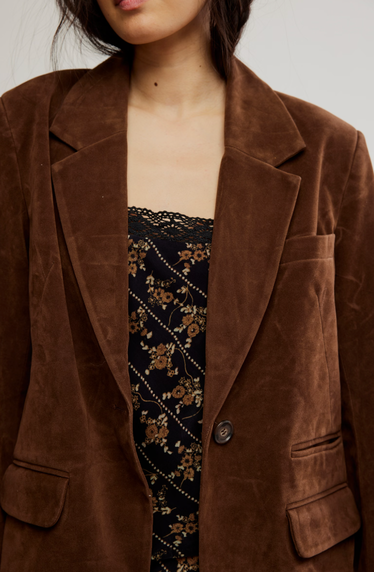 Free People Paper Cut Vegan Blazer