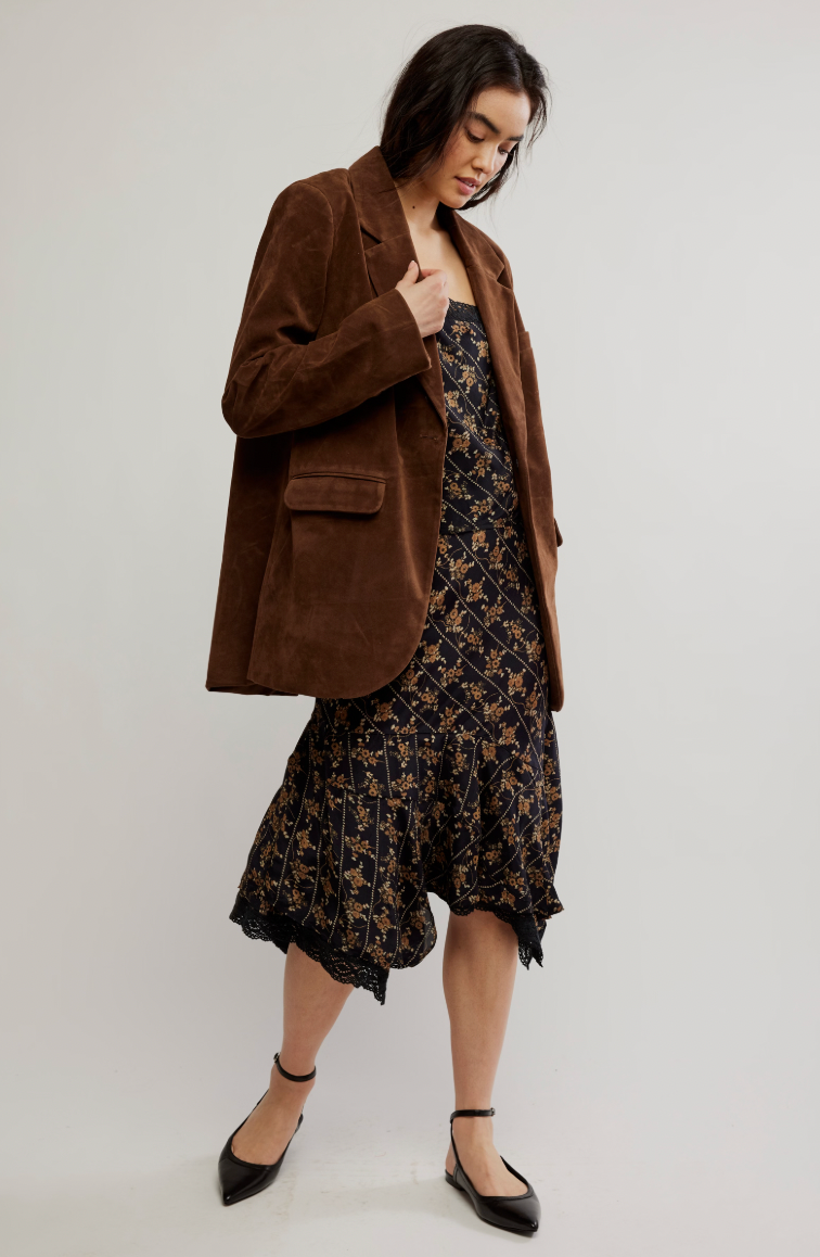 Free People Paper Cut Vegan Blazer