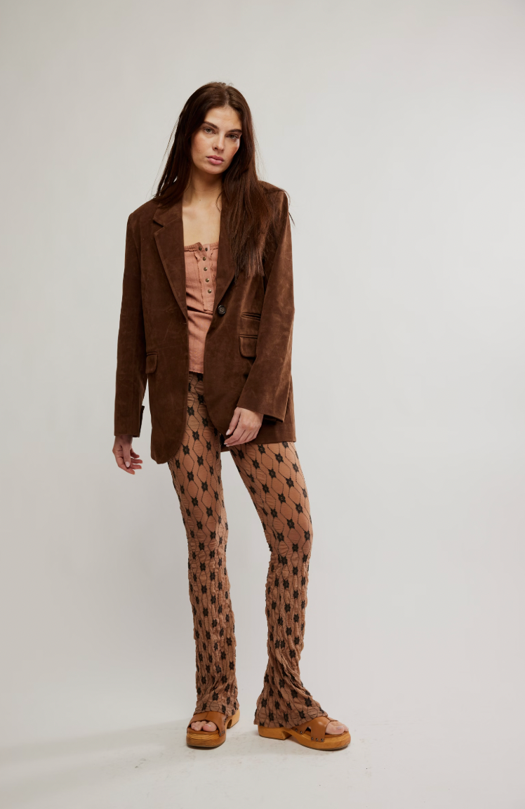 Free People Paper Cut Vegan Blazer