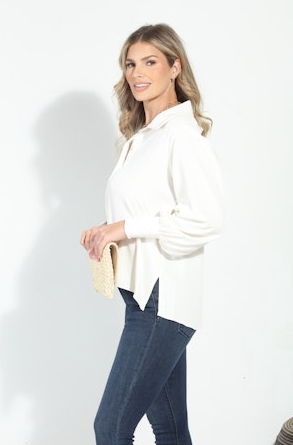 Veronica M Pilitan Collar Button Blouse - MEDIUM