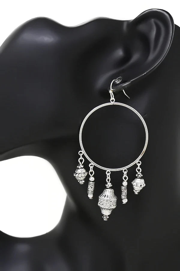 Lightweight Multi Charm Hoop Earrings