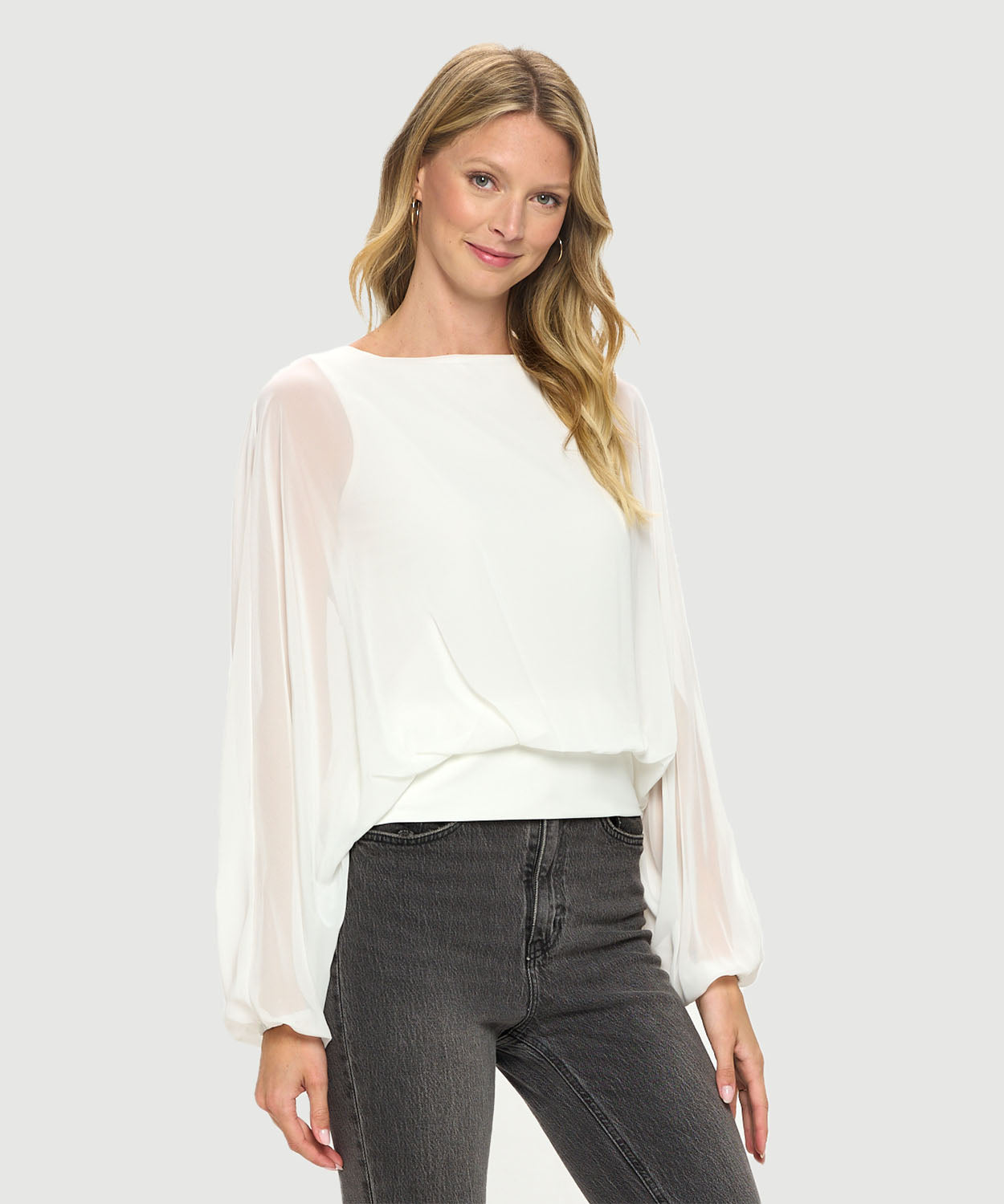 Last Tango Chiffon Batwing Top